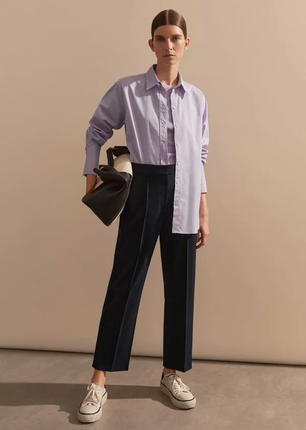 Online ME+EM Slim Crop Forever Trouser Navy