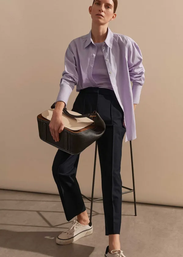 Online ME+EM Slim Crop Forever Trouser Navy