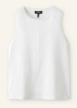 New ME+EM Slub Crew Neck Swing Vest Fresh White