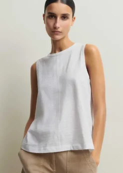 New ME+EM Slub Crew Neck Swing Vest Fresh White