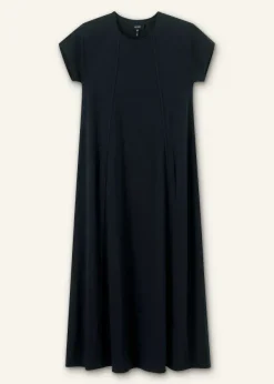 Best ME+EM Slub Jersey Midi Swing Dress Navy