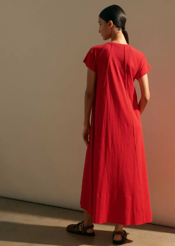 New ME+EM Slub Jersey Midi Swing Dress