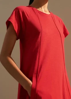 New ME+EM Slub Jersey Midi Swing Dress