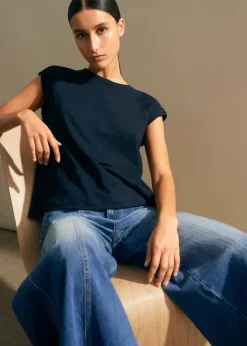 New ME+EM Slub Swing Tee Navy