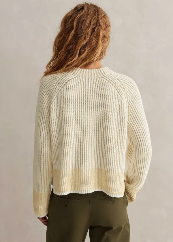 Hot ME+EM Soft-Touch Cotton Rib Weekend Jumper Soft White/Ecru