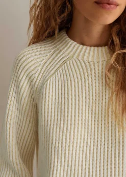 Hot ME+EM Soft-Touch Cotton Rib Weekend Jumper Soft White/Ecru