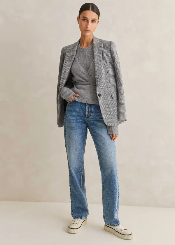 Online ME+EM Straight Full-Length Jean Light Blue