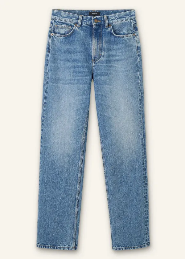 Online ME+EM Straight Full-Length Jean Light Blue