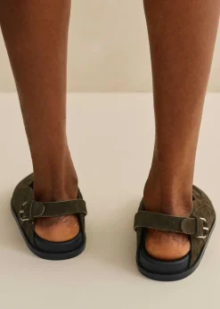 Sale ME+EM Suede Clog Khaki