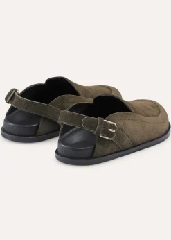 Sale ME+EM Suede Clog Khaki