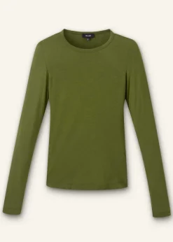 Clearance ME+EM Supersoft Jersey Long Sleeve Top Bright Olive Moulin