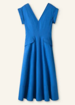 Sale ME+EM Tailored Flare Midi Dress Super Blue