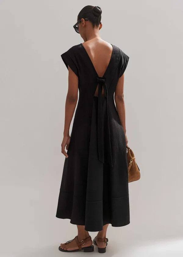 Sale ME+EM Tailored Flare Midi Dress Black