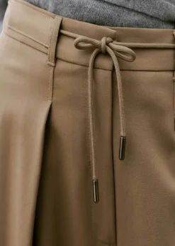 Online ME+EM Tailored Wide Tapered Trouser + Belt Taupe