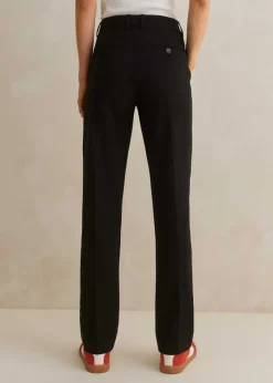 Clearance ME+EM Textured Boyish Cigarette Pant Black