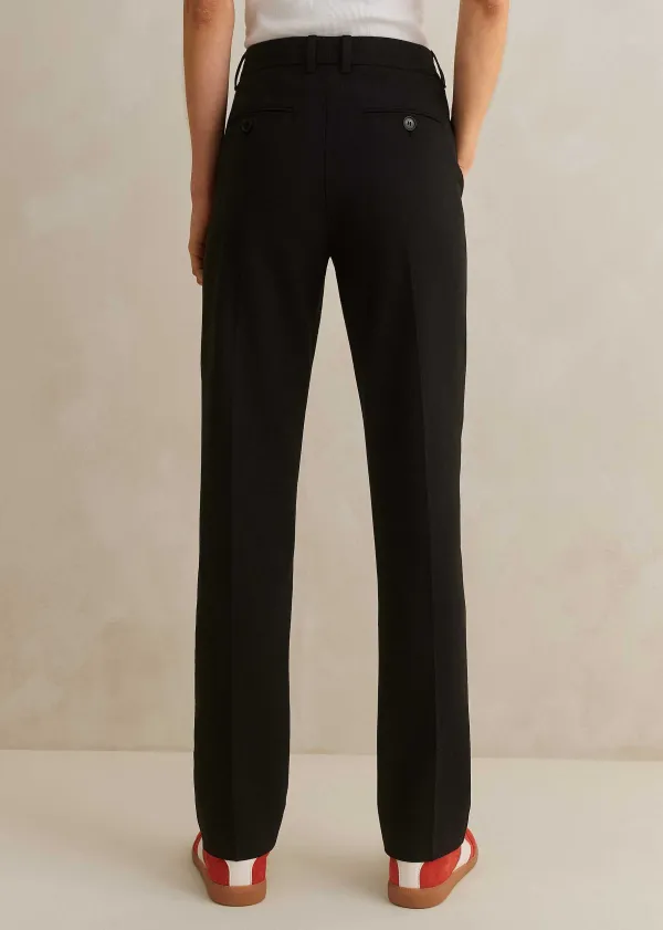 Clearance ME+EM Textured Boyish Cigarette Pant Black
