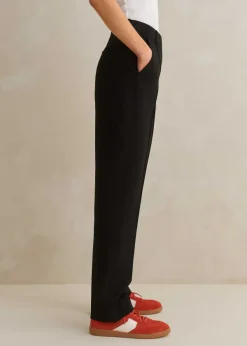 Clearance ME+EM Textured Boyish Cigarette Pant Black