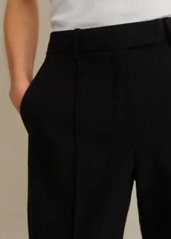 Clearance ME+EM Textured Boyish Cigarette Pant Black