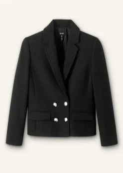 Clearance ME+EM Textured Bracelet Sleeve Contour Jacket Black