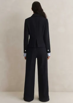 Sale ME+EM Textured Jumpsuit Co-Ord Blue