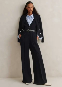 Sale ME+EM Textured Jumpsuit Co-Ord Blue