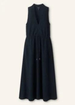 Outlet ME+EM Textured Maxi Dress Navy