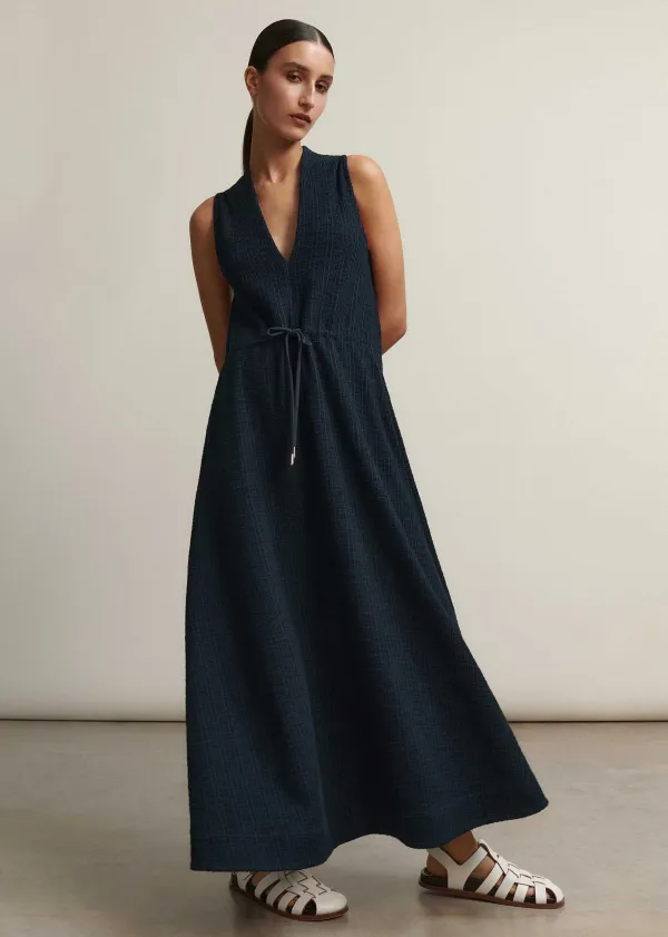 Outlet ME+EM Textured Maxi Dress Navy
