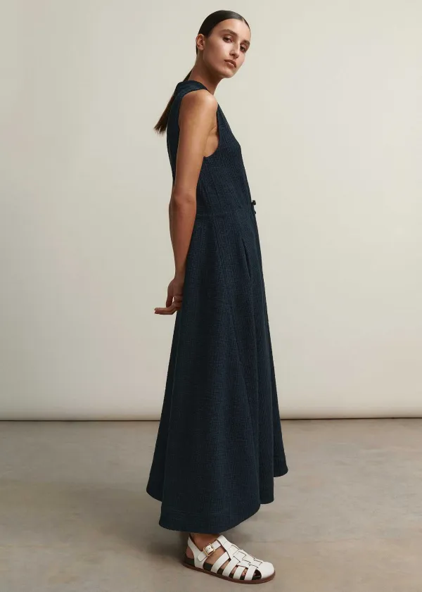 Outlet ME+EM Textured Maxi Dress Navy