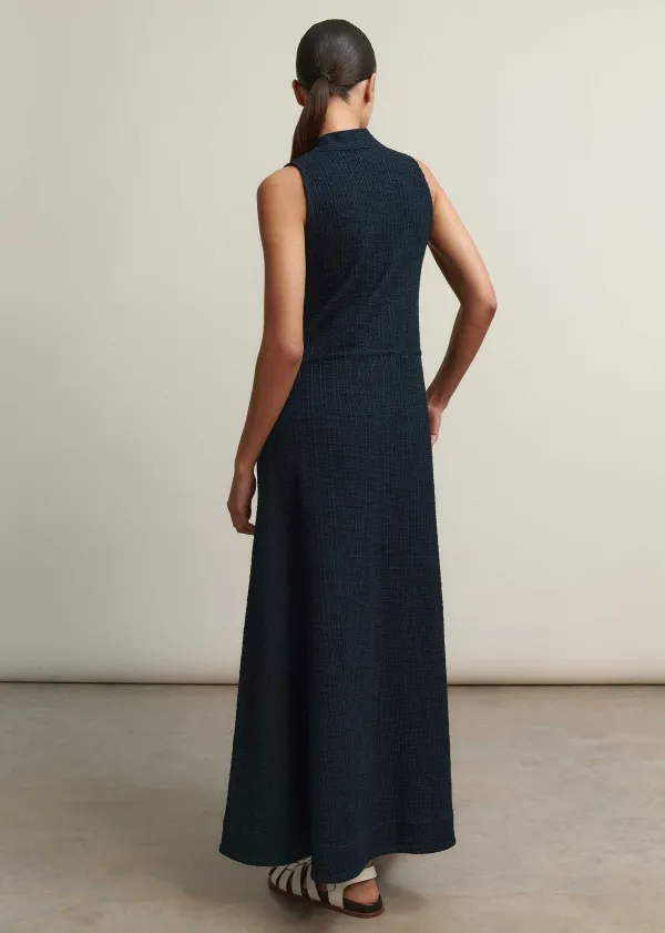 Outlet ME+EM Textured Maxi Dress Navy