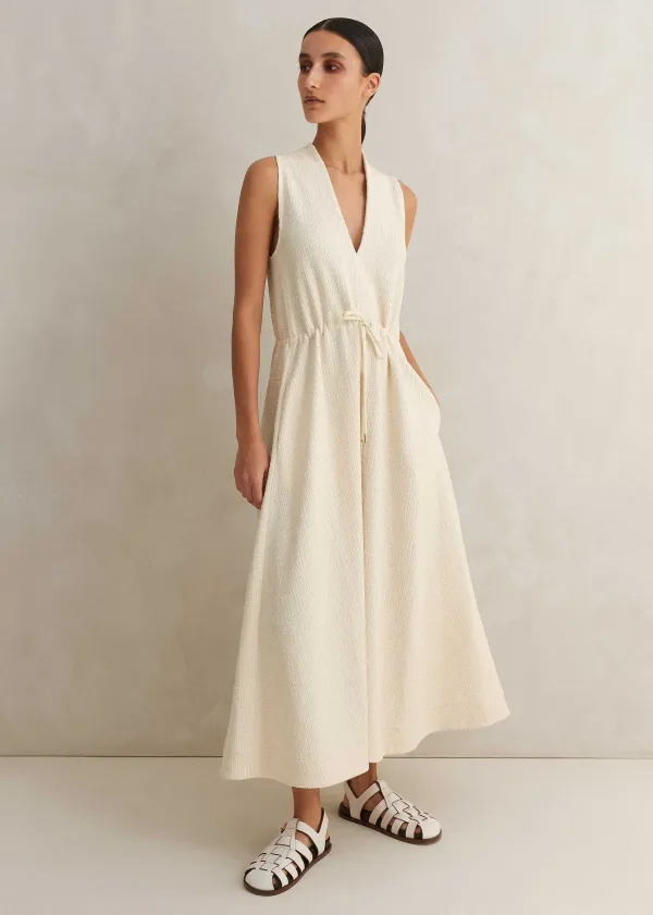 Discount ME+EM Textured Maxi Dress Cream