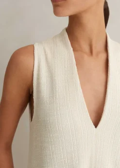 Discount ME+EM Textured Maxi Dress Cream