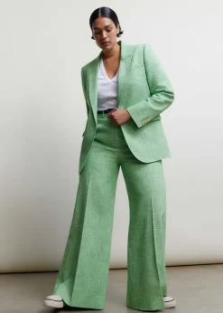 Clearance ME+EM Textured Prince Of Wales Check Suit Green