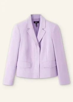 Online ME+EM Textured Short Fitted Contour Jacket Dusted Lilac
