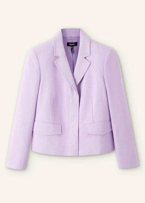 Online ME+EM Textured Short Fitted Contour Jacket Dusted Lilac