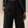 ME+EM Textured Tailored Short Suit Black