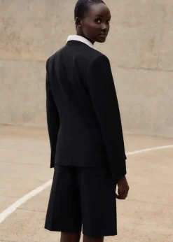 ME+EM Textured Tailored Short Suit Black