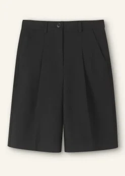 New ME+EM Textured Tailoring Longline Short Black