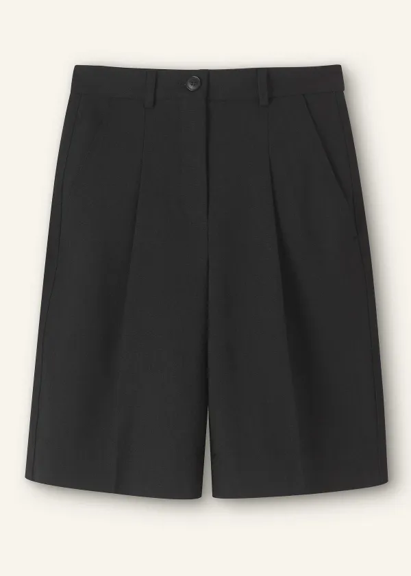 New ME+EM Textured Tailoring Longline Short Black