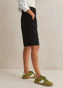 New ME+EM Textured Tailoring Longline Short Black
