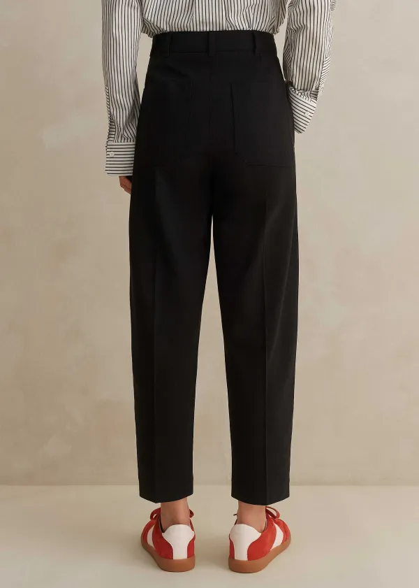 Clearance ME+EM Textured Tailoring Tapered Trouser Black