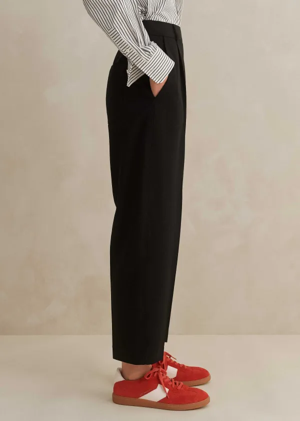 Clearance ME+EM Textured Tailoring Tapered Trouser Black