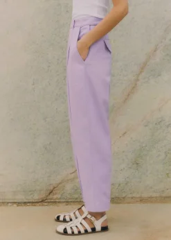 Online ME+EM Textured Tapered Trouser Dusted Lilac