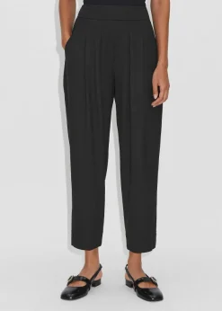 Sale ME+EM Textured Weave Boucl Trouser Co-Ord Black