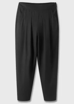 Discount ME+EM Textured Weave Crop Tapered Trouser Black