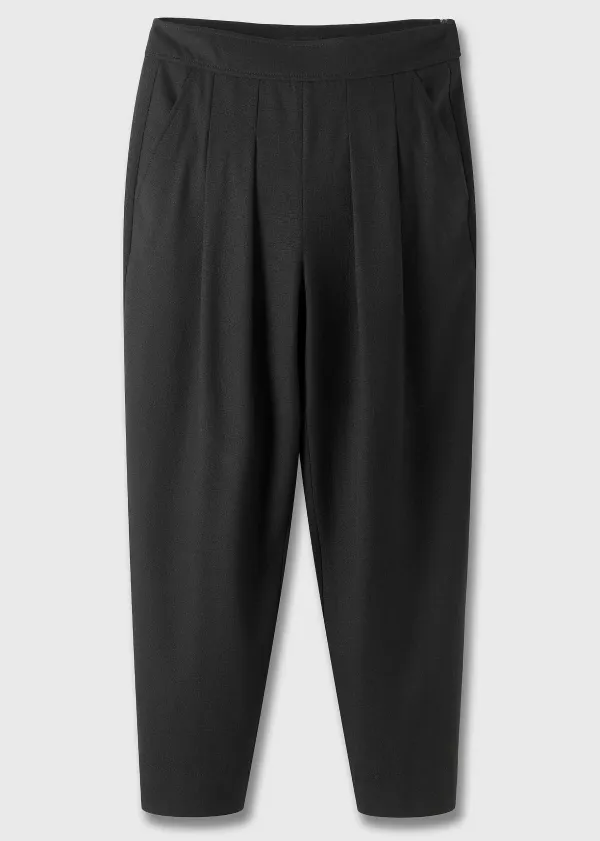 Discount ME+EM Textured Weave Crop Tapered Trouser Black