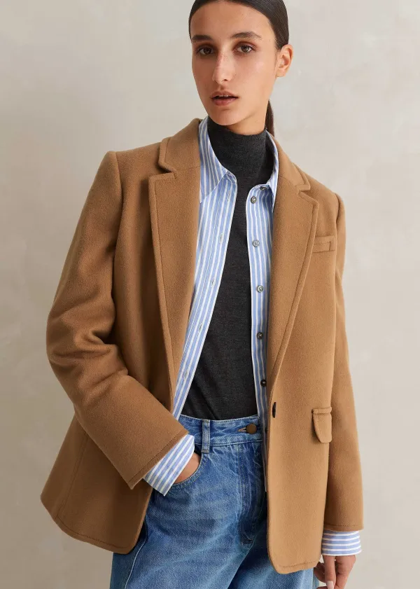 Best ME+EM The Very Useful Wool Forever Blazer Coat Toffee