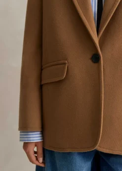 Best ME+EM The Very Useful Wool Forever Blazer Coat Toffee