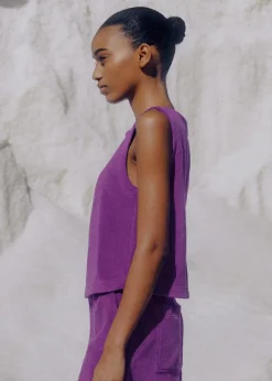 Online ME+EM Towelling Crop Top Summer Purple