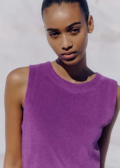 Online ME+EM Towelling Crop Top Summer Purple