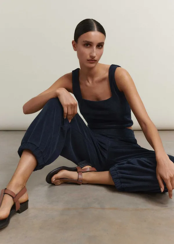 Best ME+EM Towelling Jogger + Bralette Co-Ord Blue